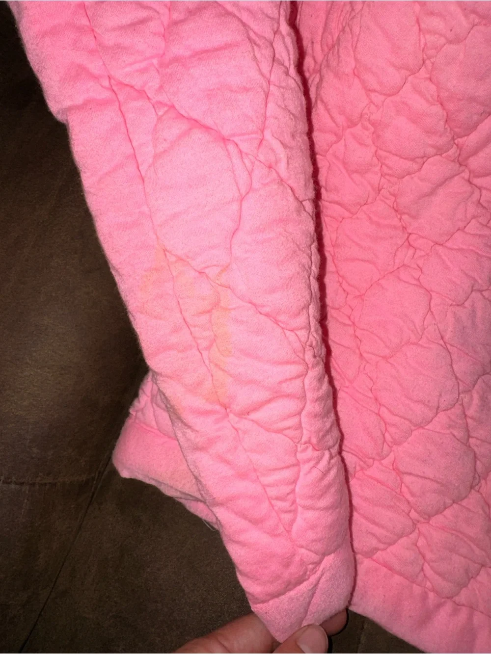Jim and Bill Pink Quilted Kids Blanket Vintage